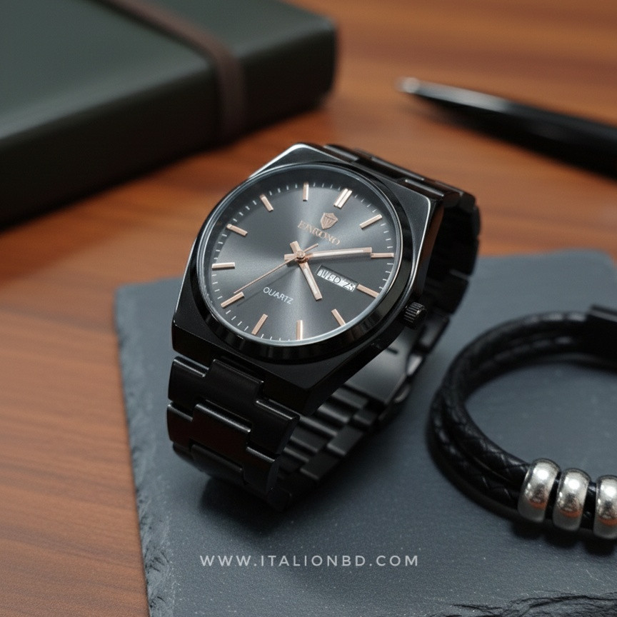 New Arrival! Curren Black & Off-white Sporty Chrono-Style Watch ✔️ ক্যাশ অন ডেলিভারি সারা বাংলাদেশ ??